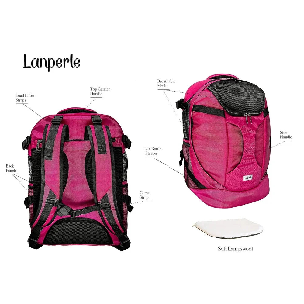 Orange Pet Carrier Backpack - Comfortable Travel Carrier for Small Dogs